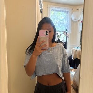 Aeropostale Light Blue Crop Top